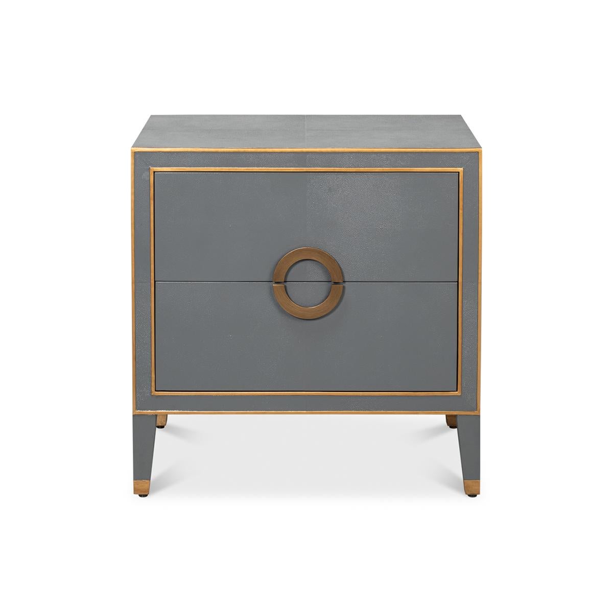 This piece combines functionality with unparalleled style, creating a statement of transitional elegance.

The standout feature of this nightstand is the rich, warm silver hue that perfectly contrasts with the elegant golden accents, bringing a
