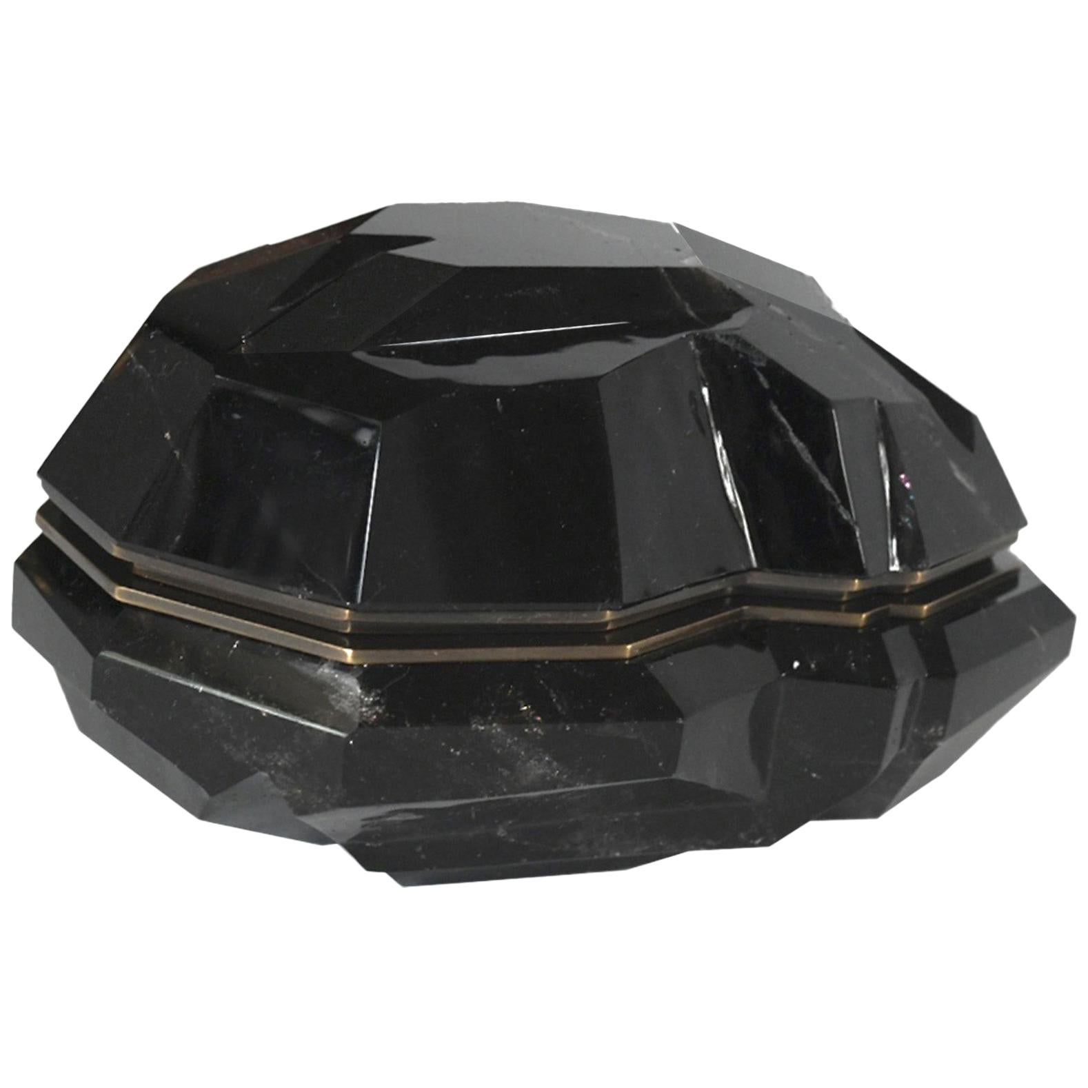 Dark Smoky Rock Crystal Box by Phoenix