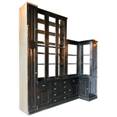 Antique Dark Stained Butlers Pantry