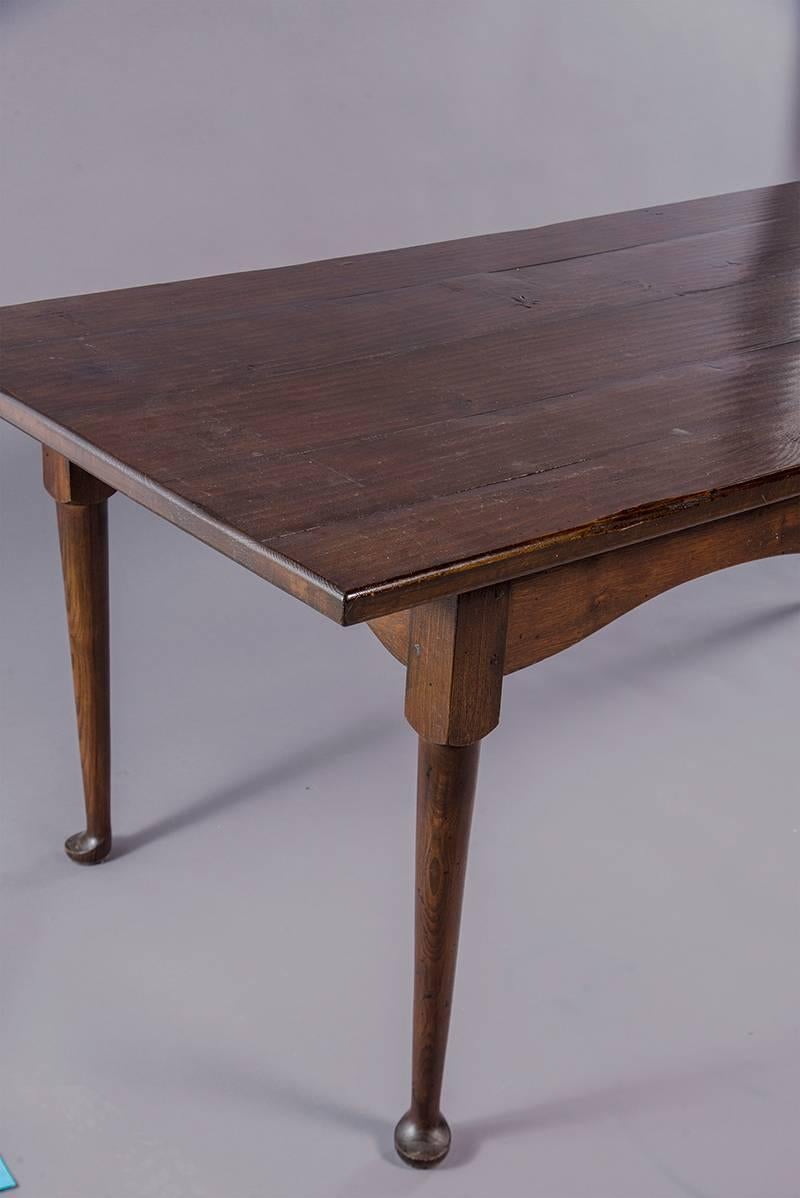 Dark Stained Pine Farm Table 3