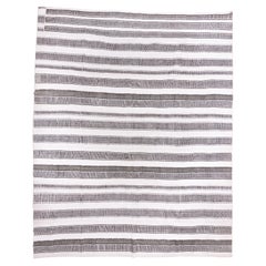 Dark Striped Vintage Kilim