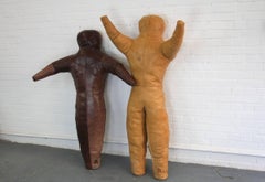 Dark Tan Leather Wrestling Dummy, circa 1940s