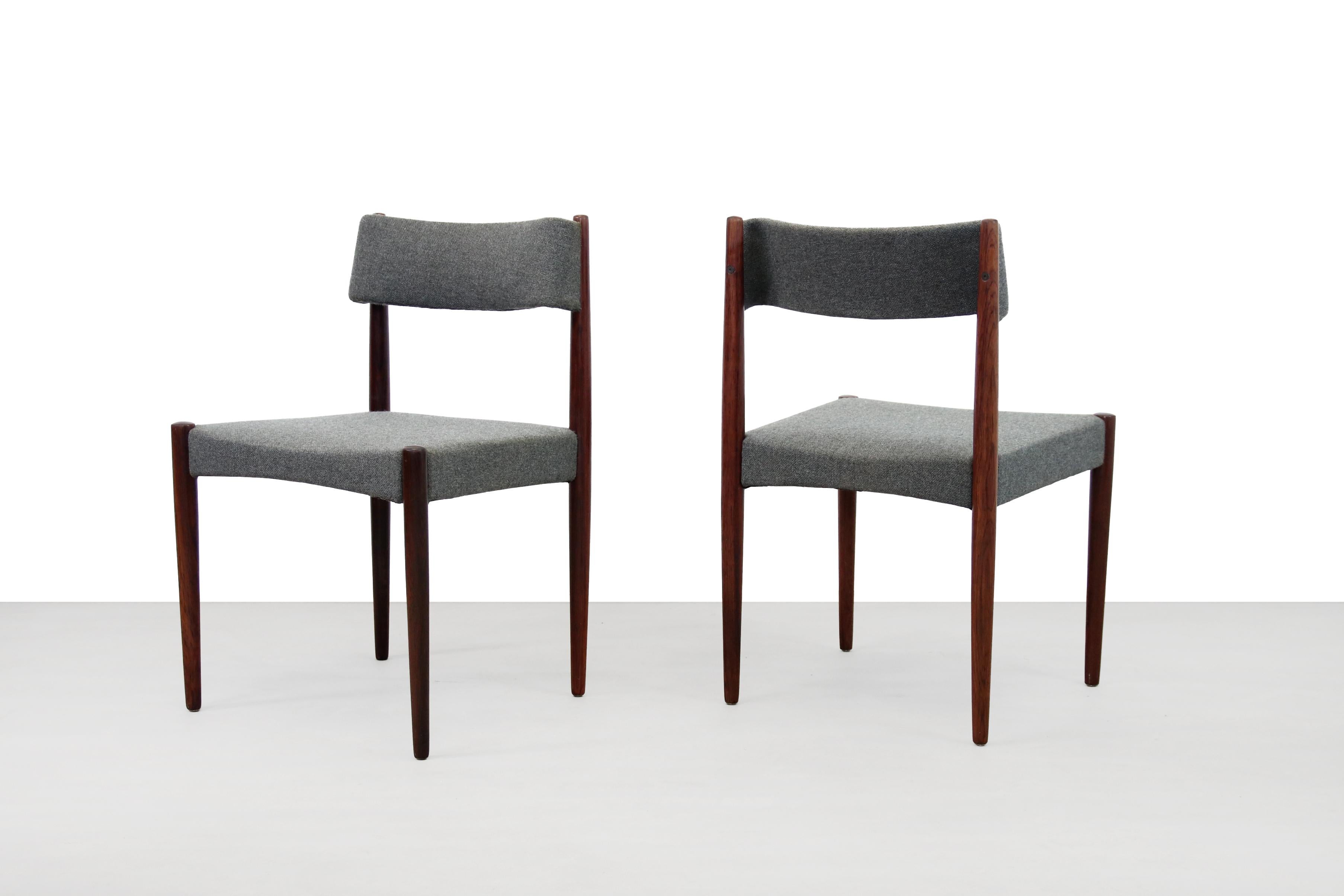 Mid-Century Modern Dark Teak Dining Room Chairs from Bovenkamp