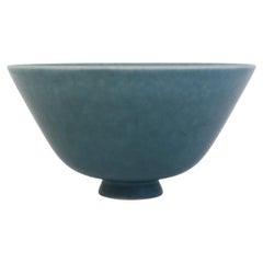 Dark Turquoise Ceramic Bowl - Gunnar Nylund - Rörstrand - Mid 20th Century