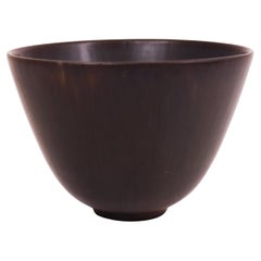 Ciotola in ceramica nera - Gunnar Nylund - Rörstrand - metà del XX secolo