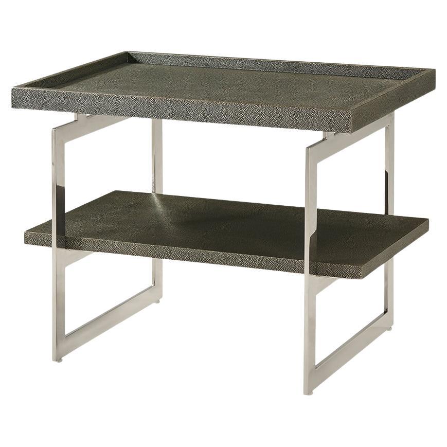 Dark Two Tier Side Table