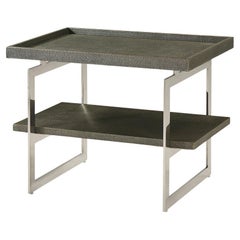 Dark Two Tier Side Table
