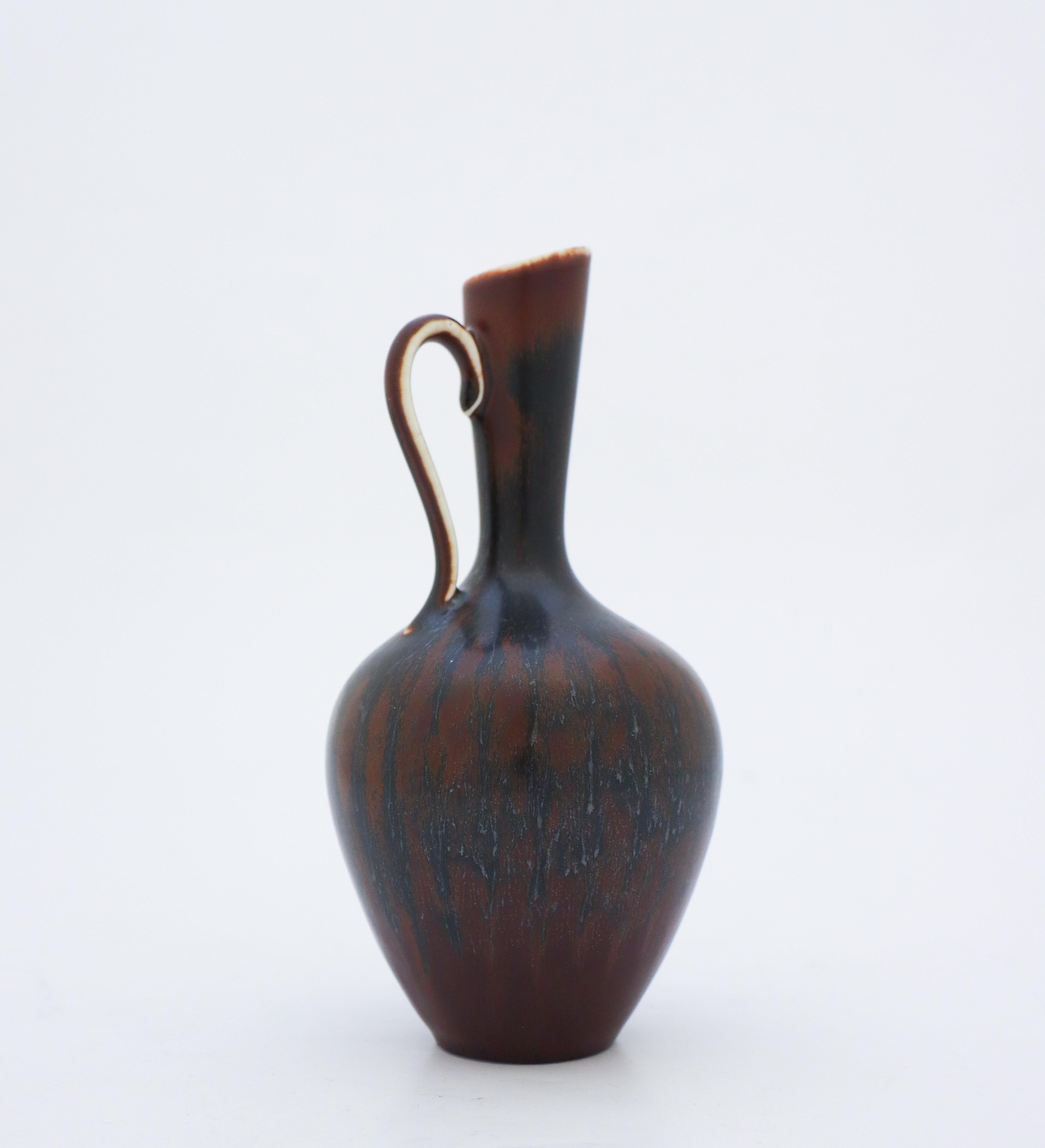 Dunkle Vase, Gunnar Nylund, Rrstrand, 1950er-1960er Jahre (Schwedisch) im Angebot