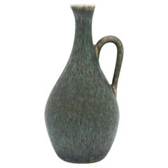 Dark Vase with Handle, Carl-Harry Stålhane, Rörstrand, Mid-Century Vintage