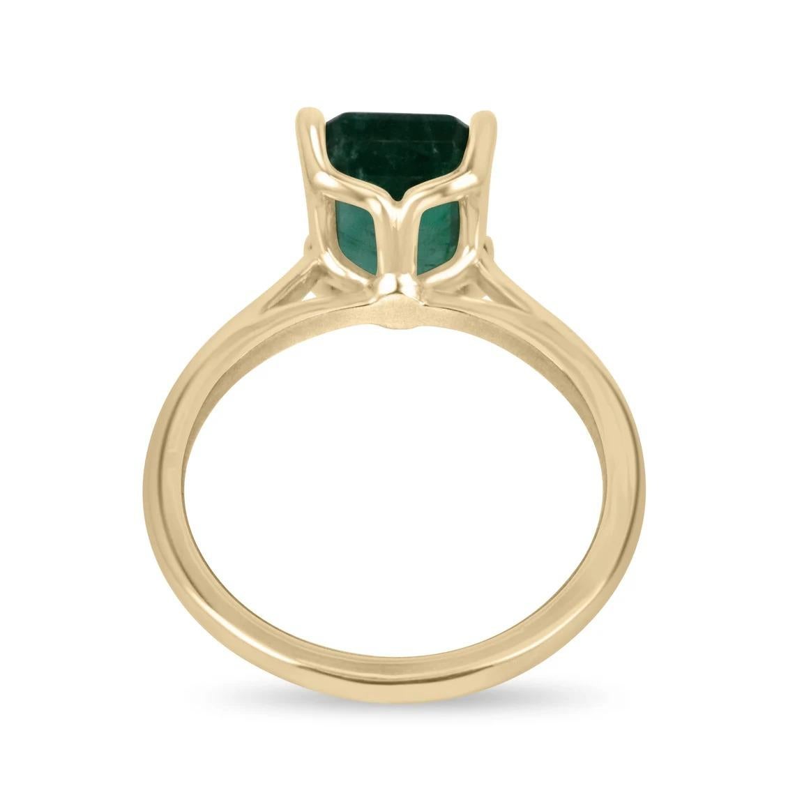 emerald green engagement ring