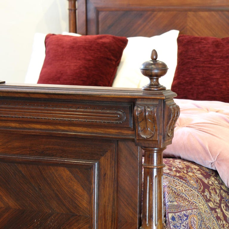 Dark Walnut Antique Bed WK171 at 1stDibs