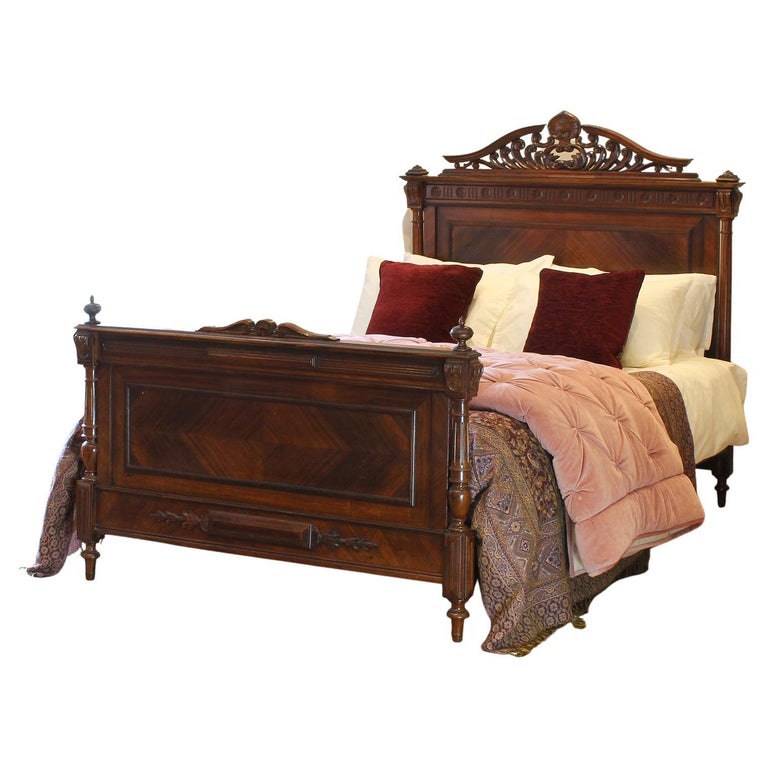 Dark Walnut Antique Bed WK171 at 1stDibs