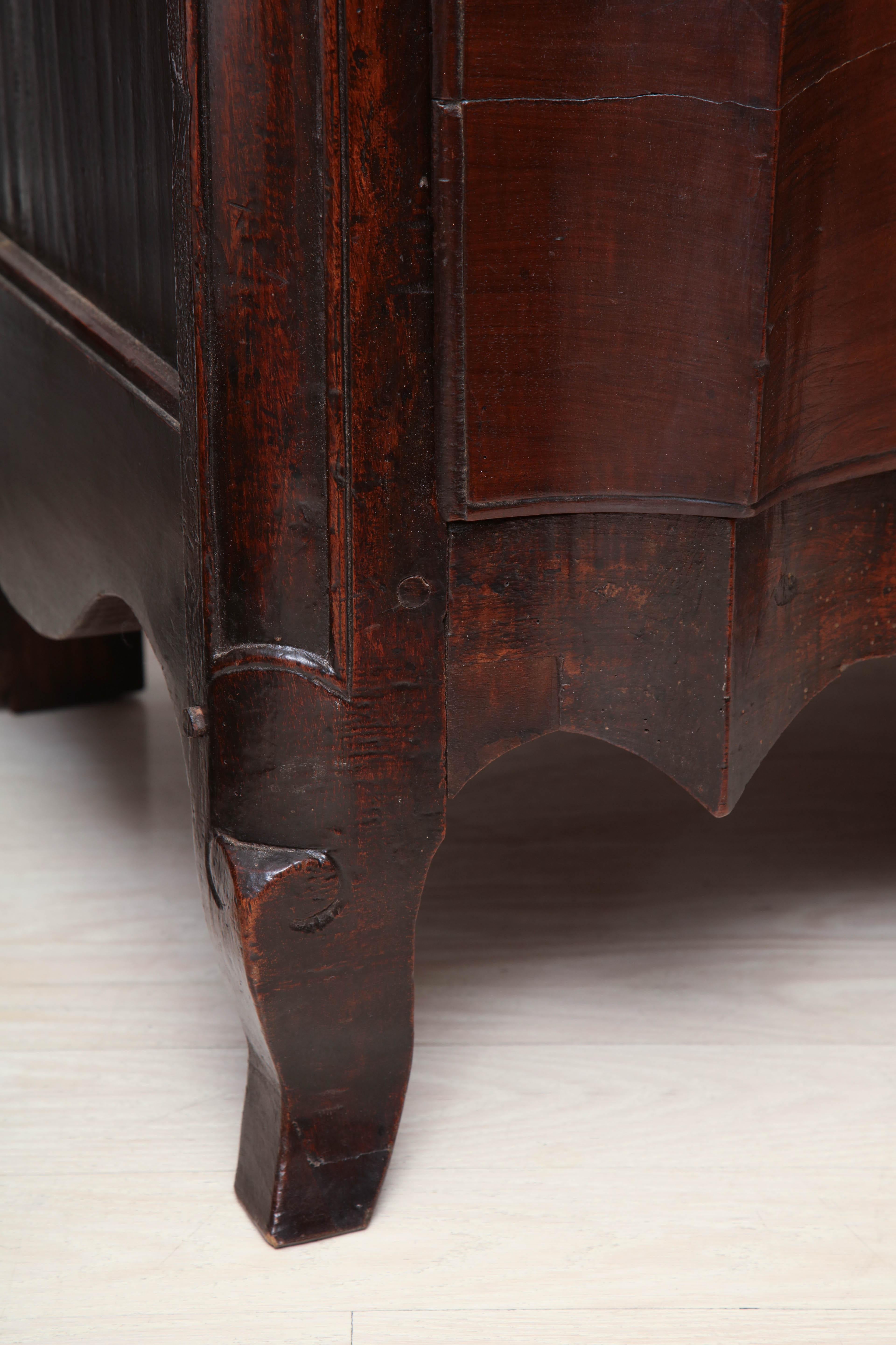 Dark Walnut Commode with Shaped Drawers, 18th Century, French For Sale 6