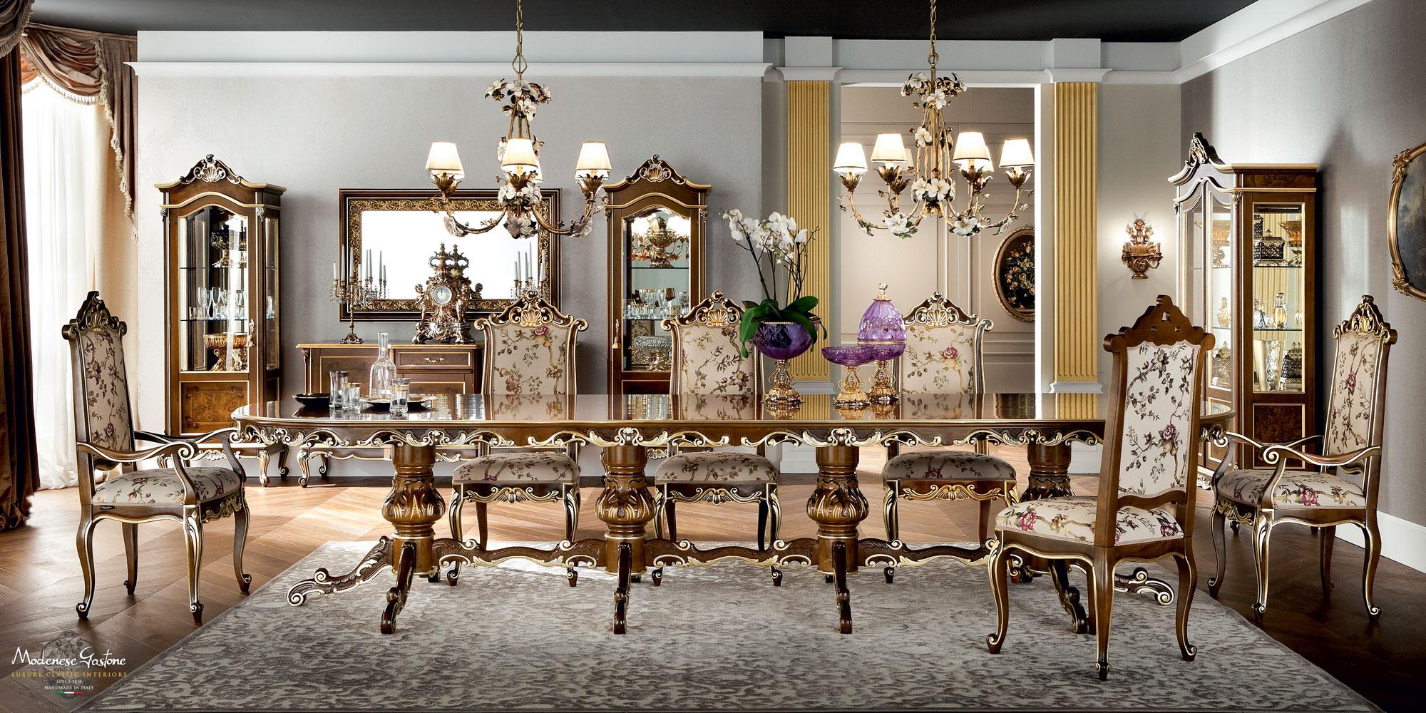 Appliqué Dark Walnut Dining Chair by Modenese Gastone Interiors For Sale