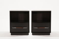 Dark Walnut Nightstands by T.H. Robsjohn-Gibbings, 1950s