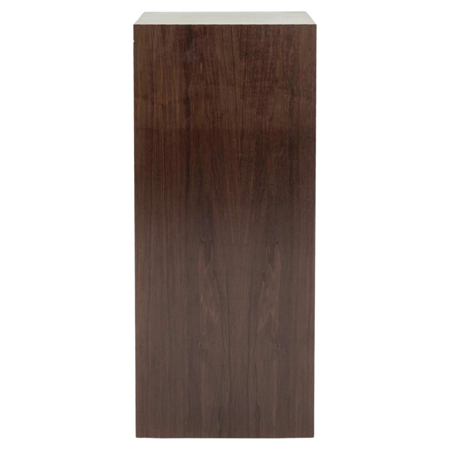 Dark Walnut Wood Pedestal