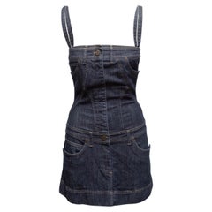 Dark Wash Alexander McQueen Denim Mini Dress Size IT 40