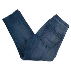 Dior Dark-Wash Denim Raw Hem Straight Leg Jeans - US 4
