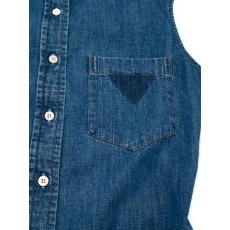 Denim Wash Sleeveless Tee in Washed Black