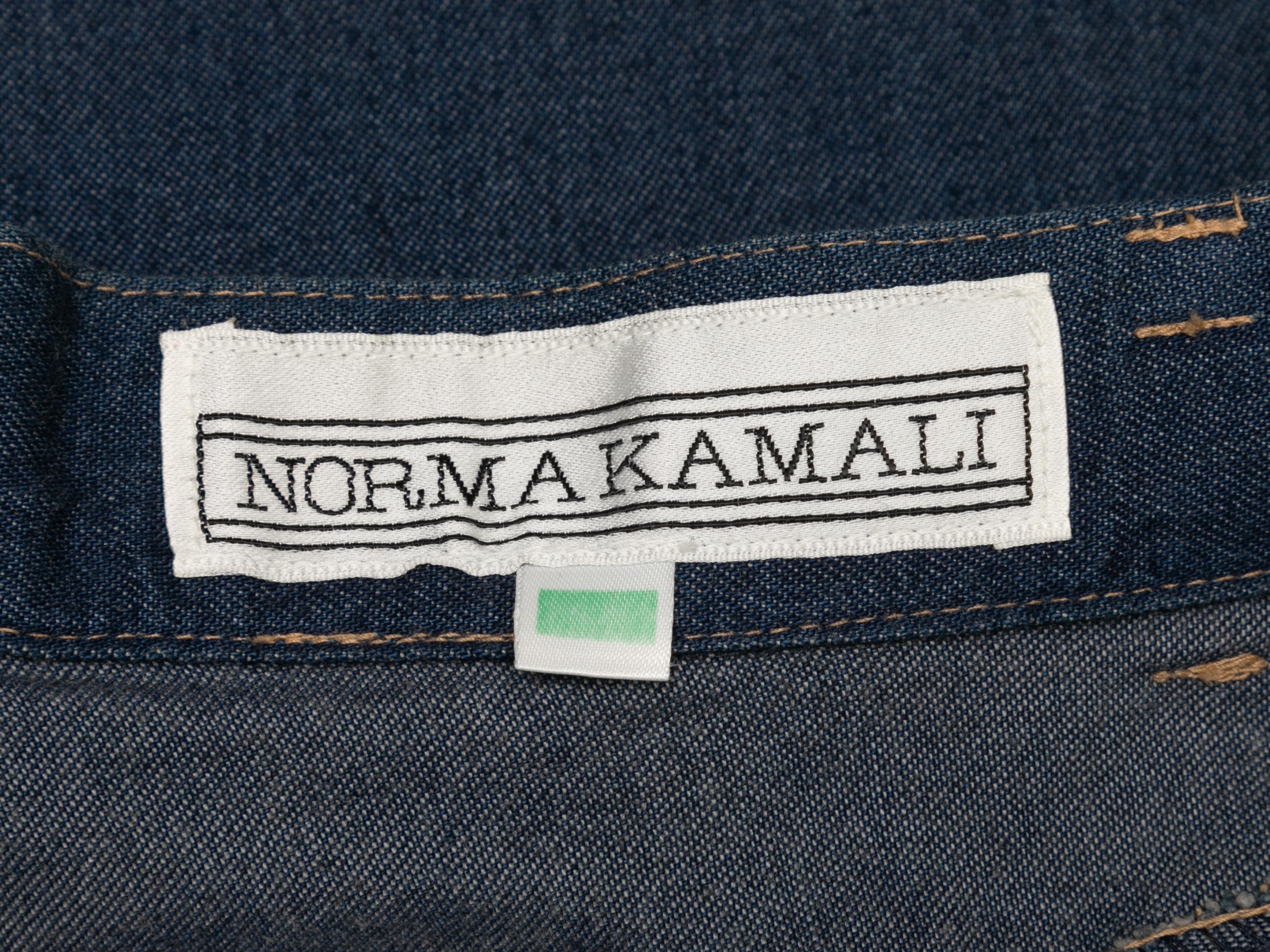 Dark Wash Norma Kamali Denim Swing Skirt Size US S In Good Condition In New York, NY