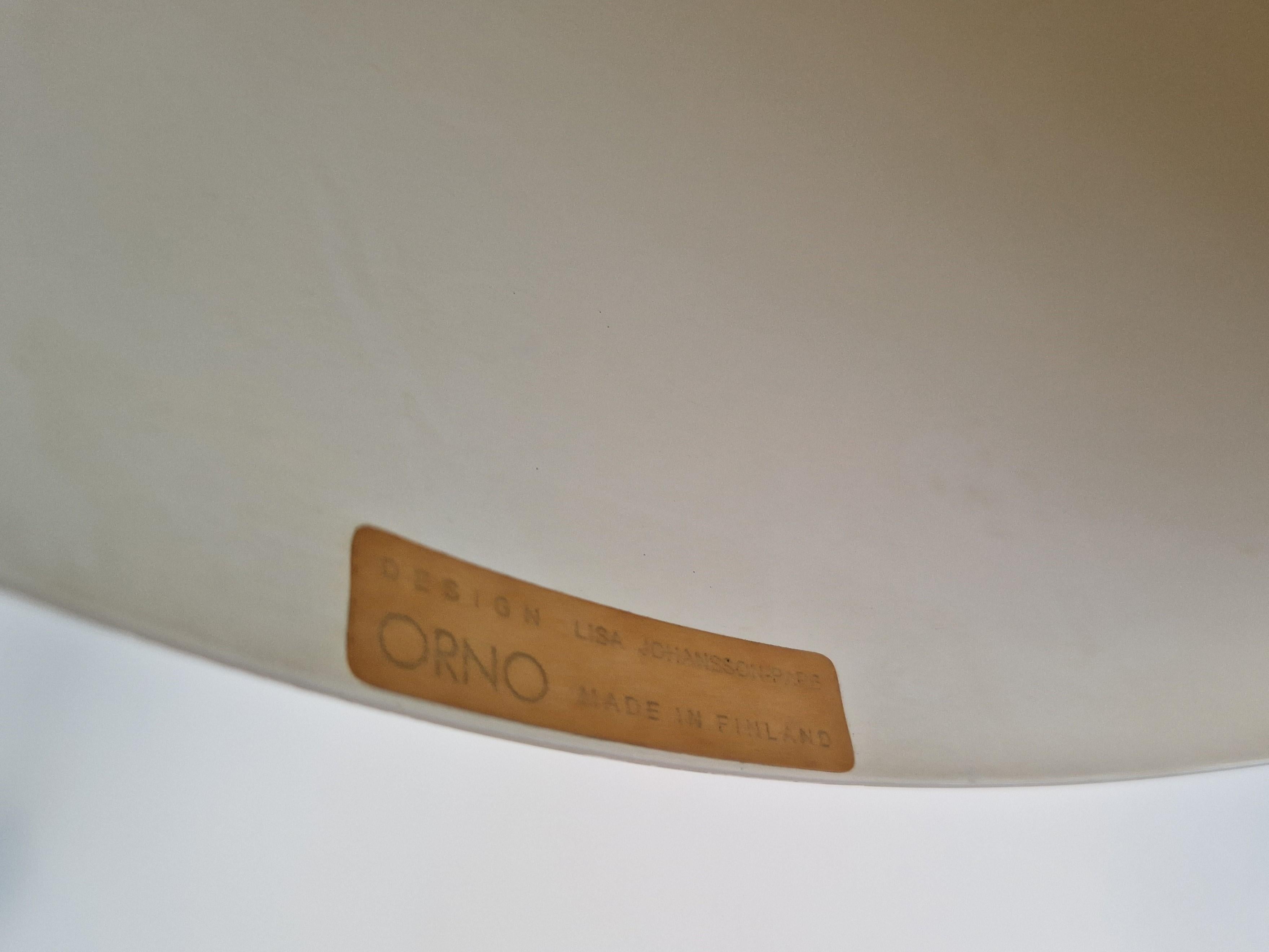 Dark wine red conical pendant lamp by Lisa Johansson-Pape for Orno, Finland 1960 In Good Condition In Steenwijk, NL