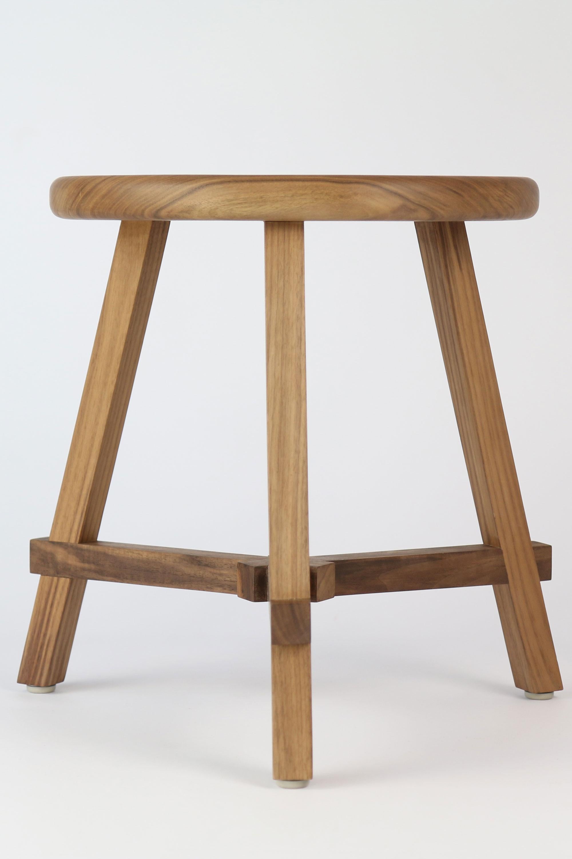 dark wood bathroom stool