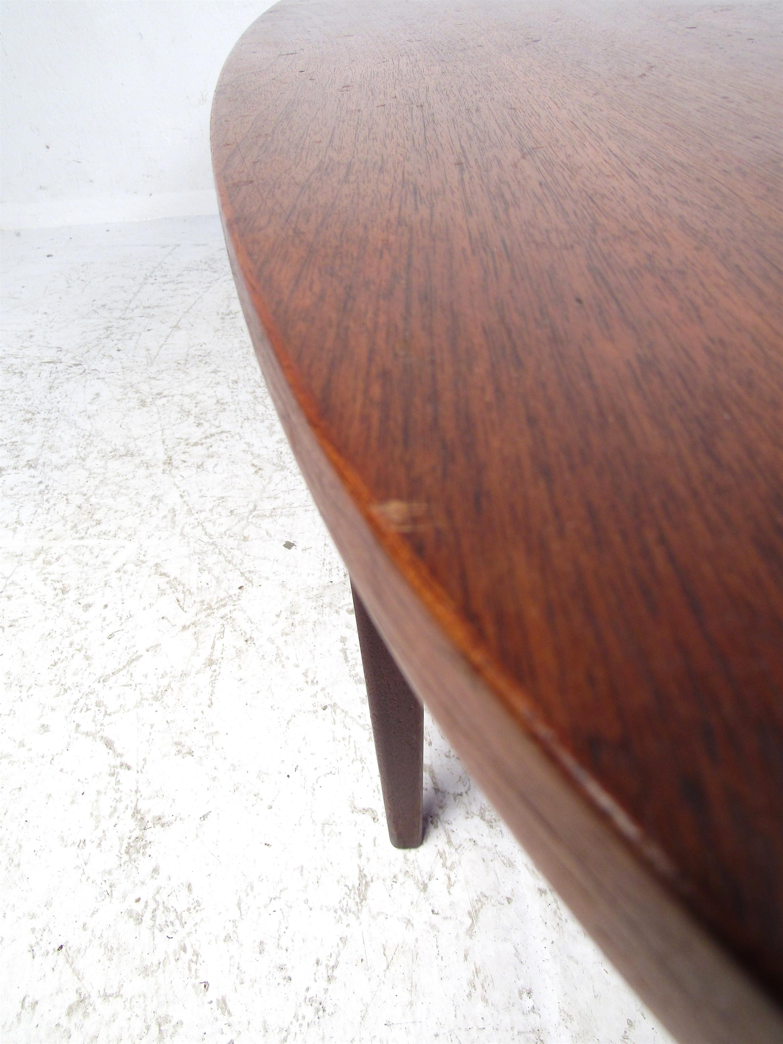Dark Wood Oval Coffee Table 2