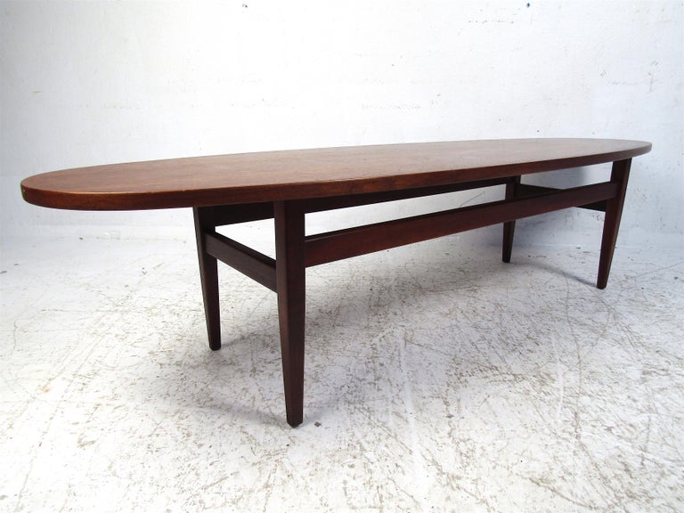 Dark Wood Oval Coffee Table at 1stDibs | oval wooden coffee table, black wood oval coffee table ...