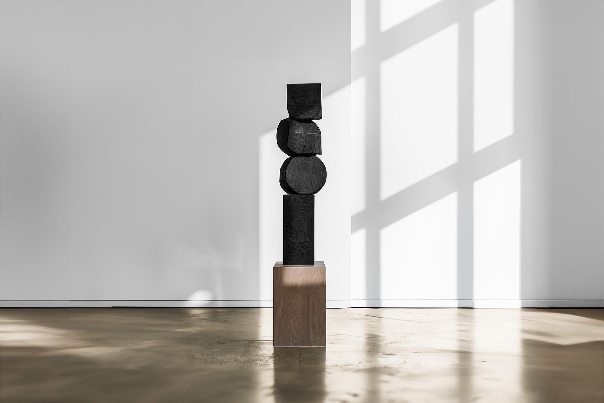 Dark Wood Sculpture Contemporary Art Unseen Force No31 by Joel Escalona

——

This monolithic sculpture, designed by the talented Artist Joel Escalona, is a towering example of beauty in craftsmanship. Hand and digital machine made; the standing