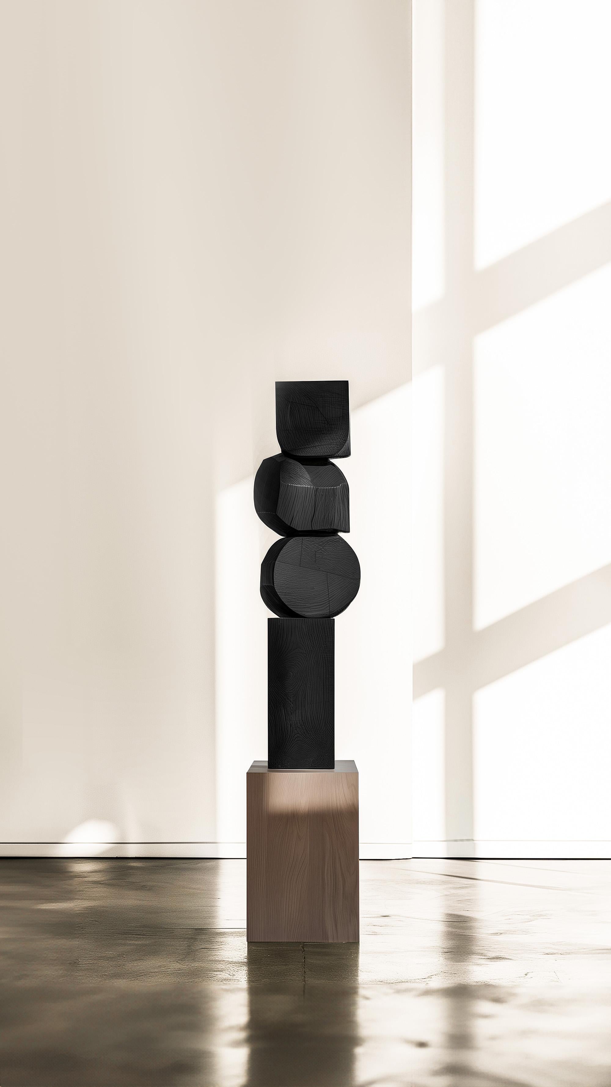 Dark Wood Sculpture Contemporary Art Unseen Force No31 by Joel Escalona In New Condition For Sale In Ciudad de México, CDMX
