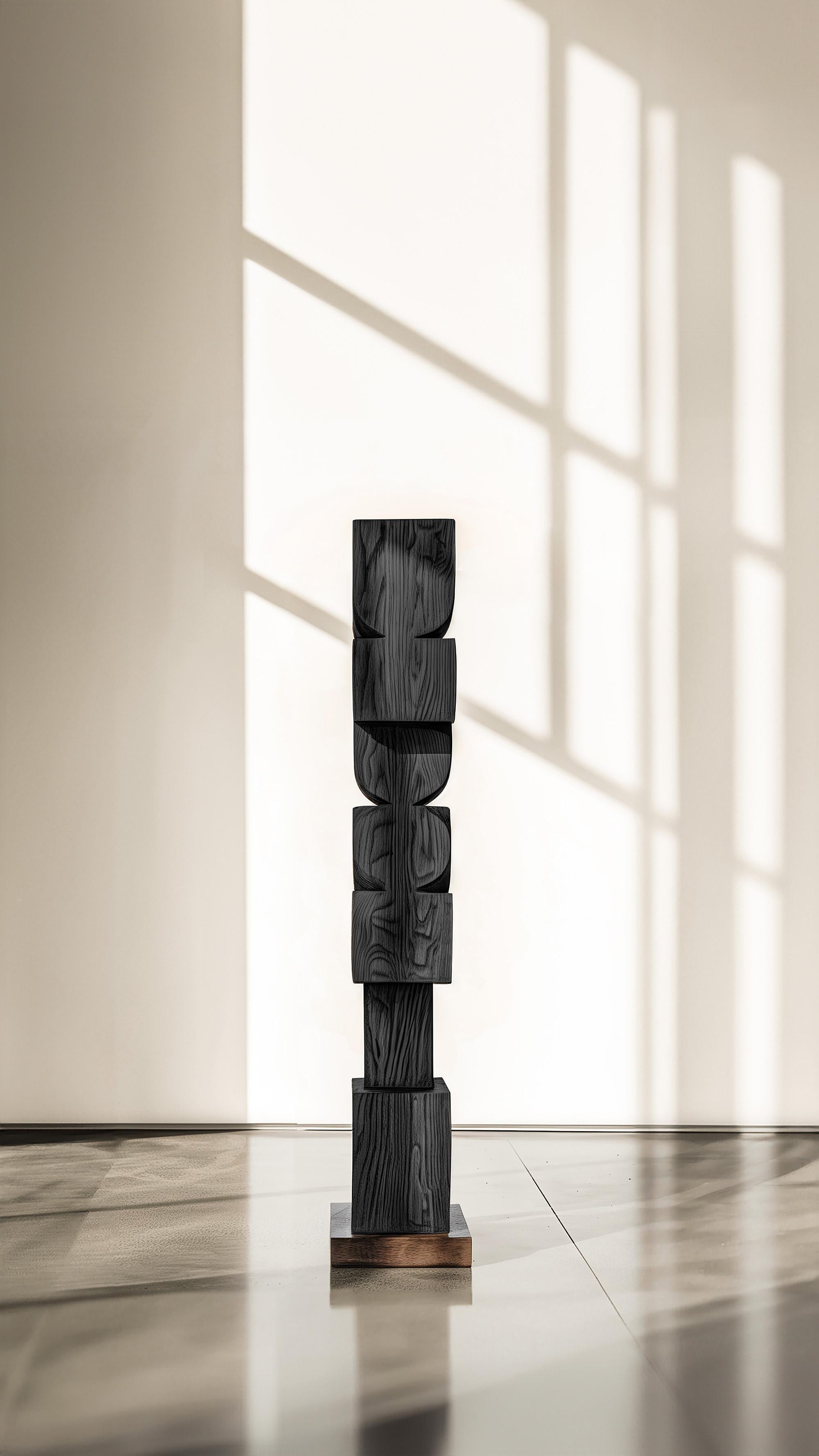 Messicano Totem figurato in Wood Wood Unseen Force No38 di Joel Escalona in vendita