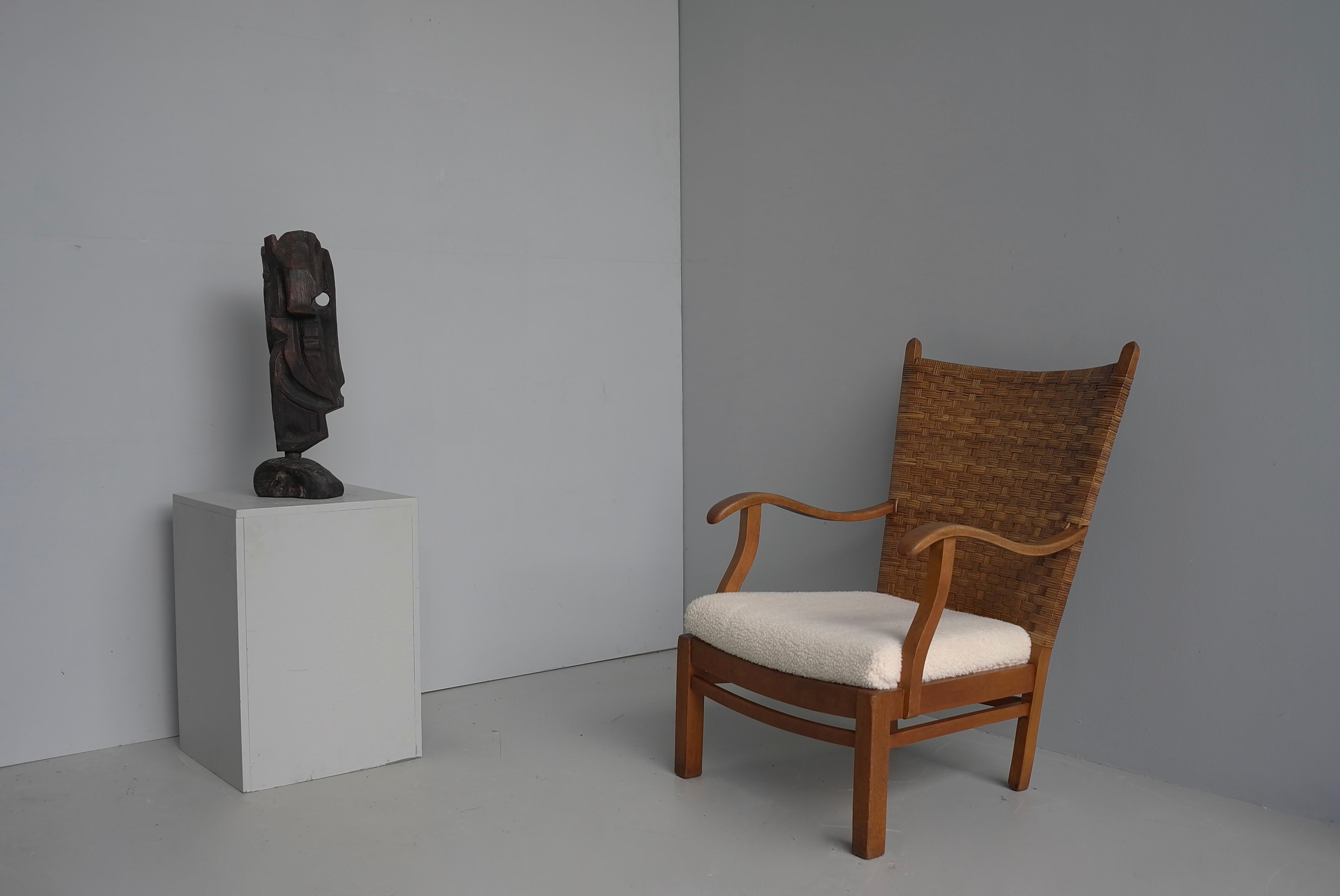 Dark Wooden Abstract Sculpture by Dutch Artist Jef Depassé Mid-Century Modern 1970
Hand Carved wood and different and impressive from every angle. Wood that shines due to various light that reflects on the image from different angles. A beautiful