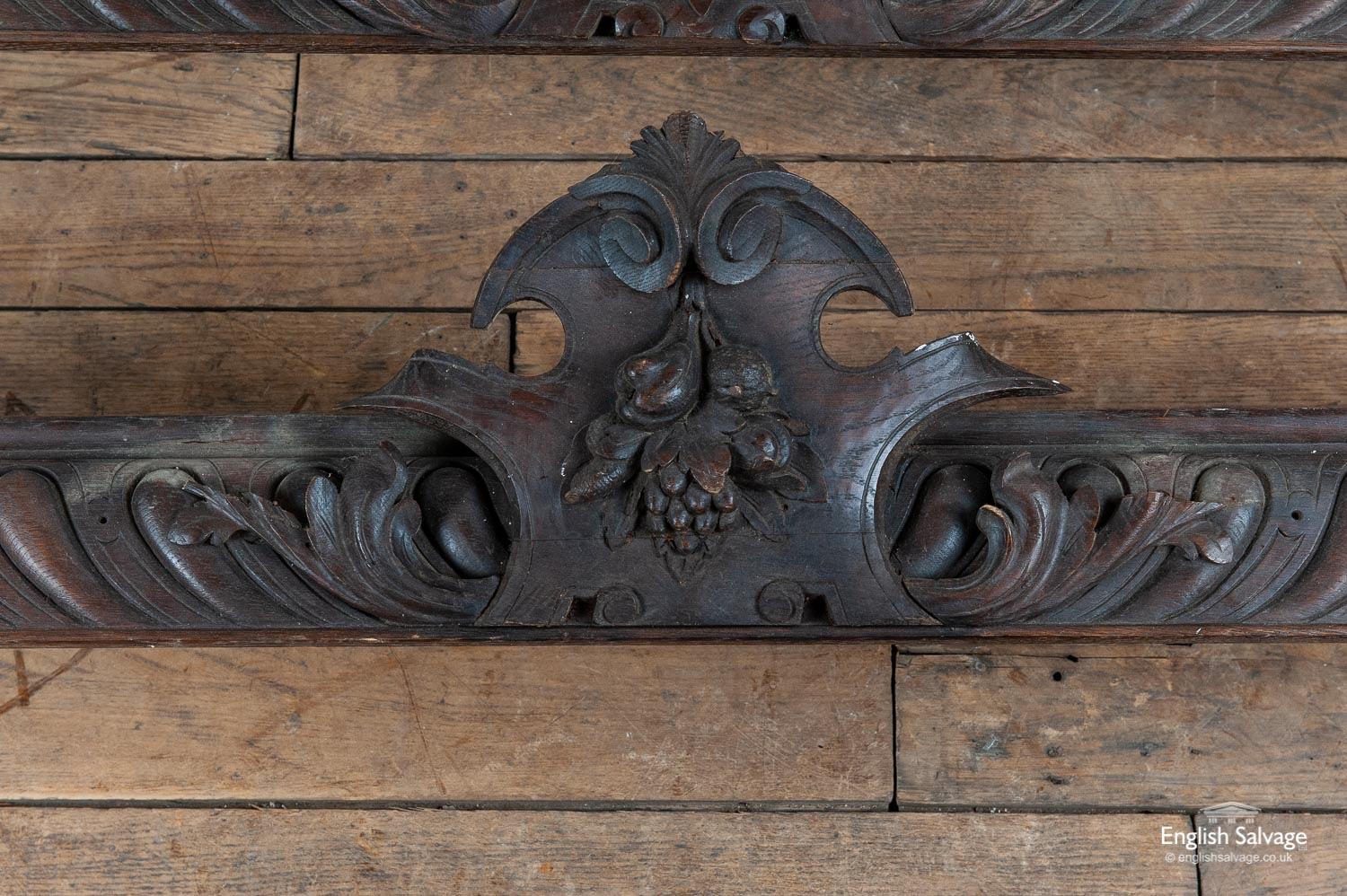 Dark Wooden Ornate Pelmets, 20th Century In Good Condition For Sale In London, GB