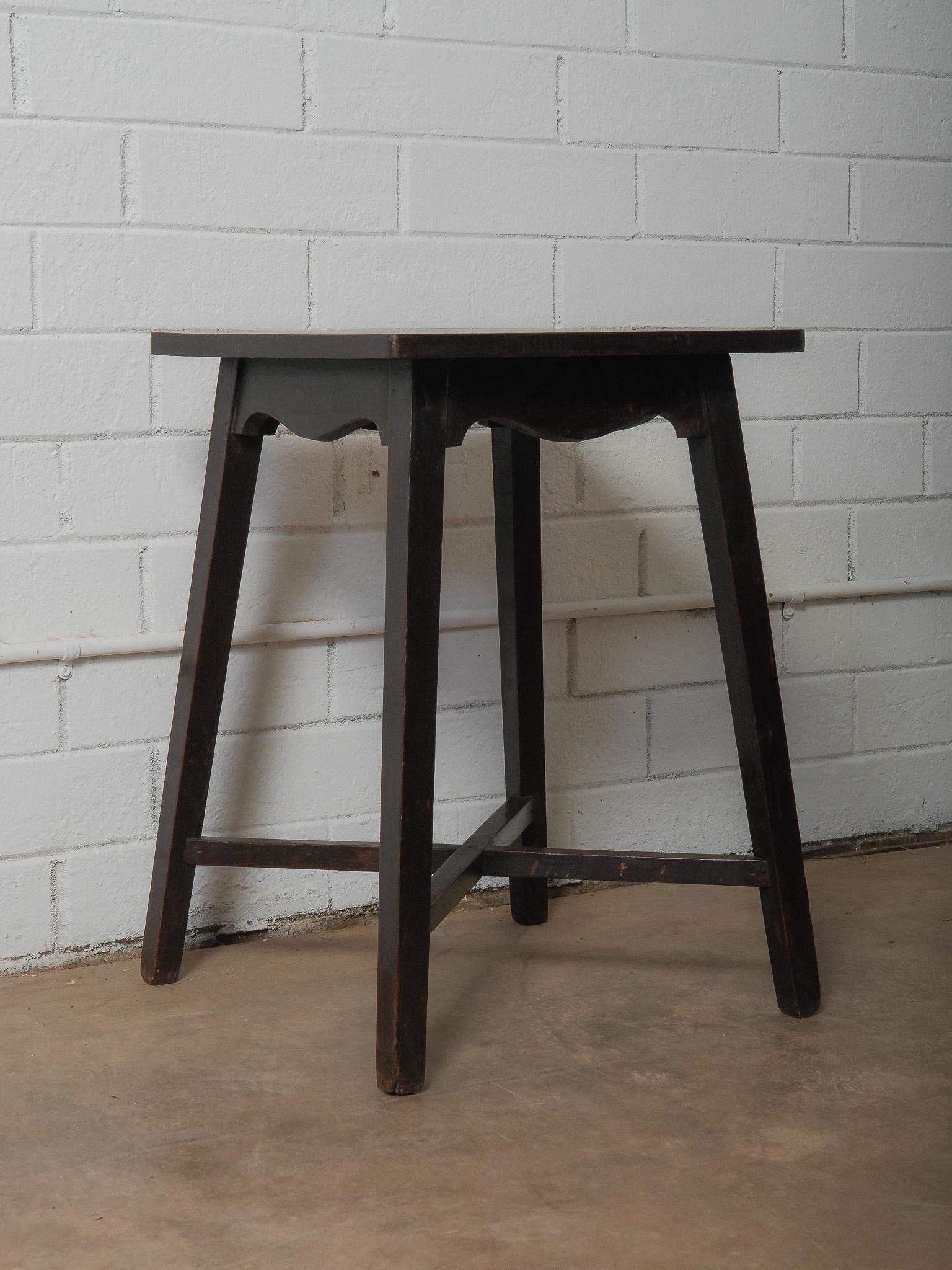 Dark Wooden Side Table For Sale 1