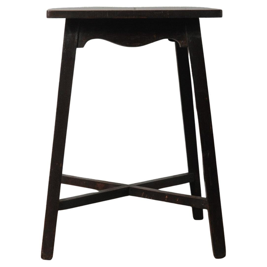 Dark Wooden Side Table For Sale