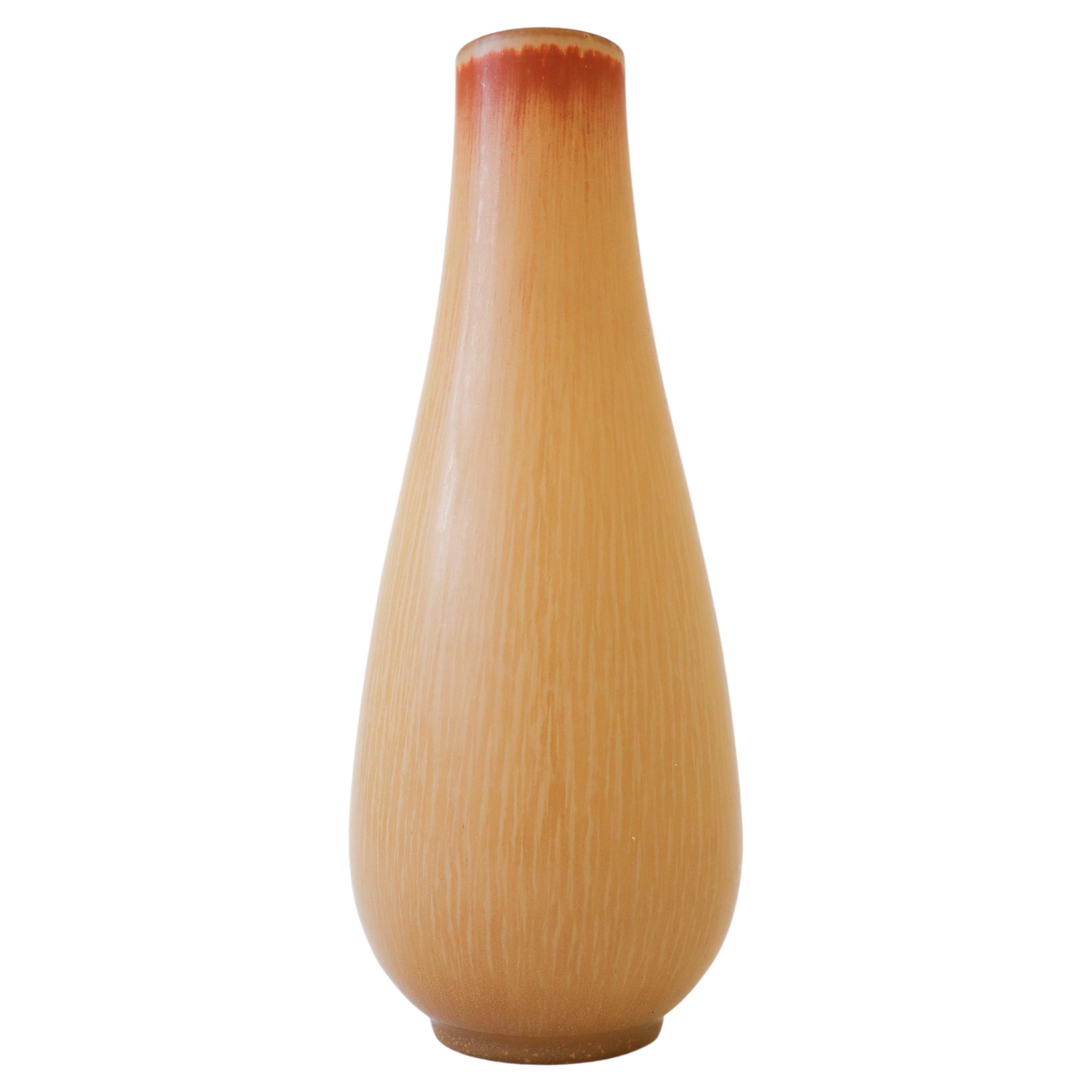 Dark Yellow Vase, Gunnar Nylund, Rörstrand, 1950s, Mid Century Vintage