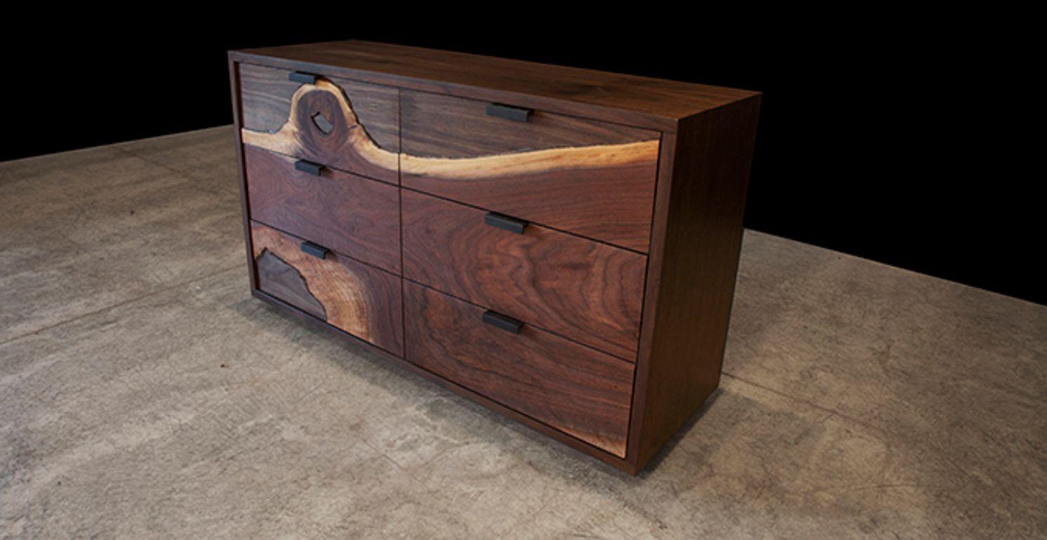 black walnut chest of drawers