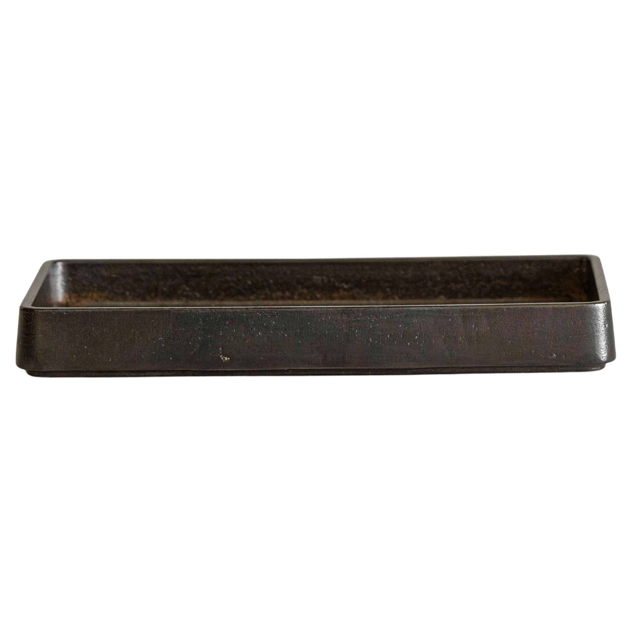 Darkened Brass Plato Table Tray by Stem Design