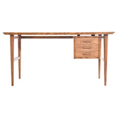 Bureau en chêne foncé avec trois tiroirs modèle S1 par Dust Wood
