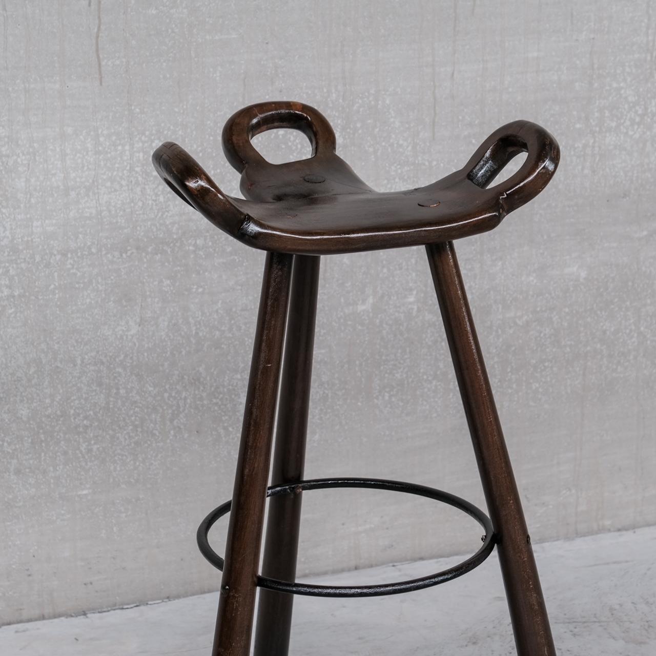 Darker Brutalist Mid-Century 'Marbella' Bar Stools, 'Up to 6' In Good Condition In London, GB