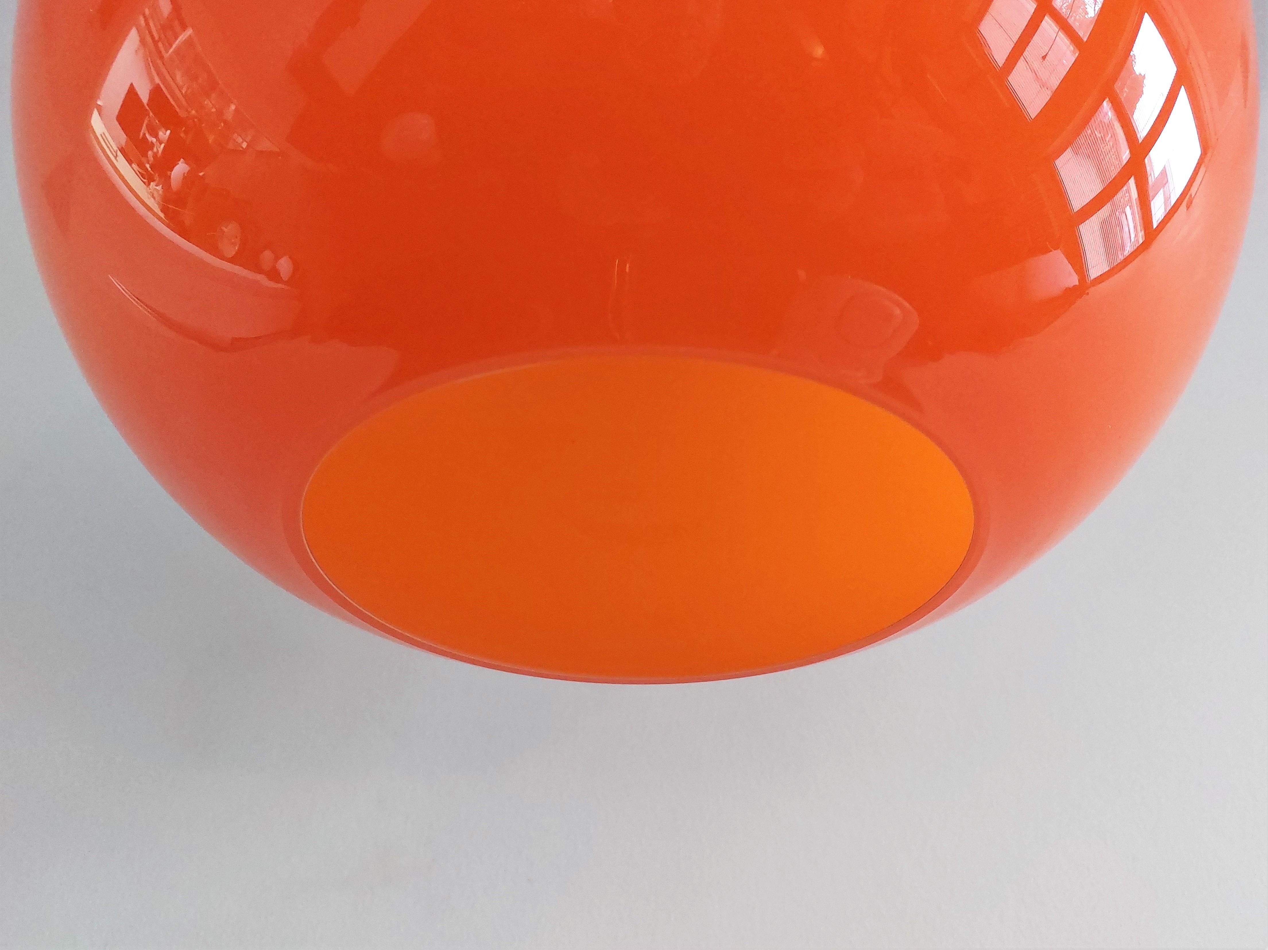 Mid-Century Modern Darker Orange L51 'Cipola' Pendant Lamp by Alessandro Pianon for Vistosi, Italy