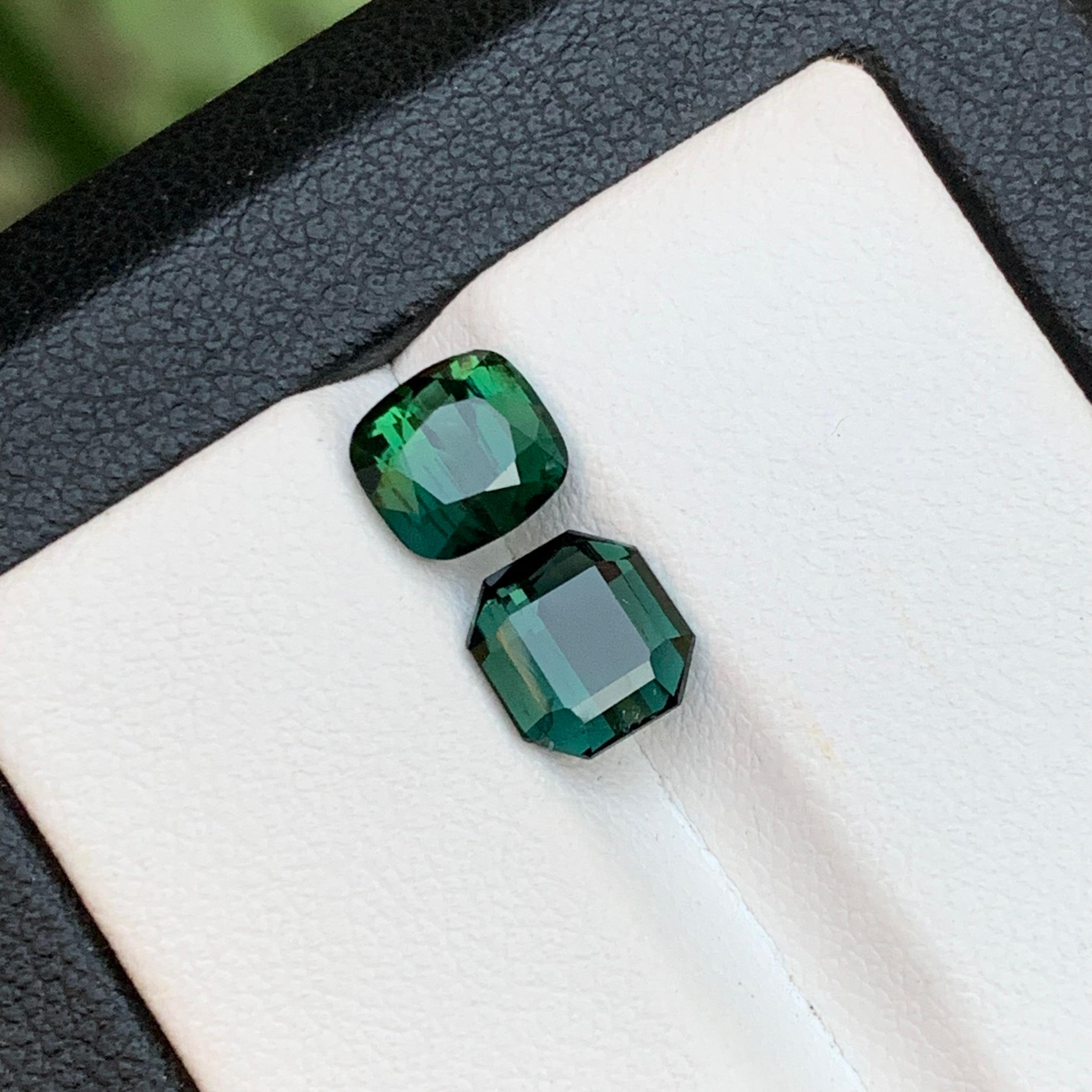 Darkish Green & Bluish Green Natural Tourmaline Loose Gemstones for Ring, Necklace Pendant in Cushion and Octagon Cut from Afghanistan!!

💎 GEMSTONE TYPE: Tourmaline
⚖️ WEIGHT: 2.95 Carat
🪚 SHAPE & CUT: Cushion & Octagon Cut
📏 SIZE (MM): 
1.50 Ct