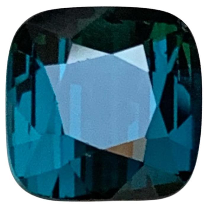 Tourmaline naturelle bleu indicolite foncé taille coussin de 4,85 carats