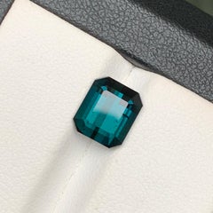 Darkish Indicolite Blue Natural Tourmaline Ring Loose Gemstone 2.65 Ct Jewelry