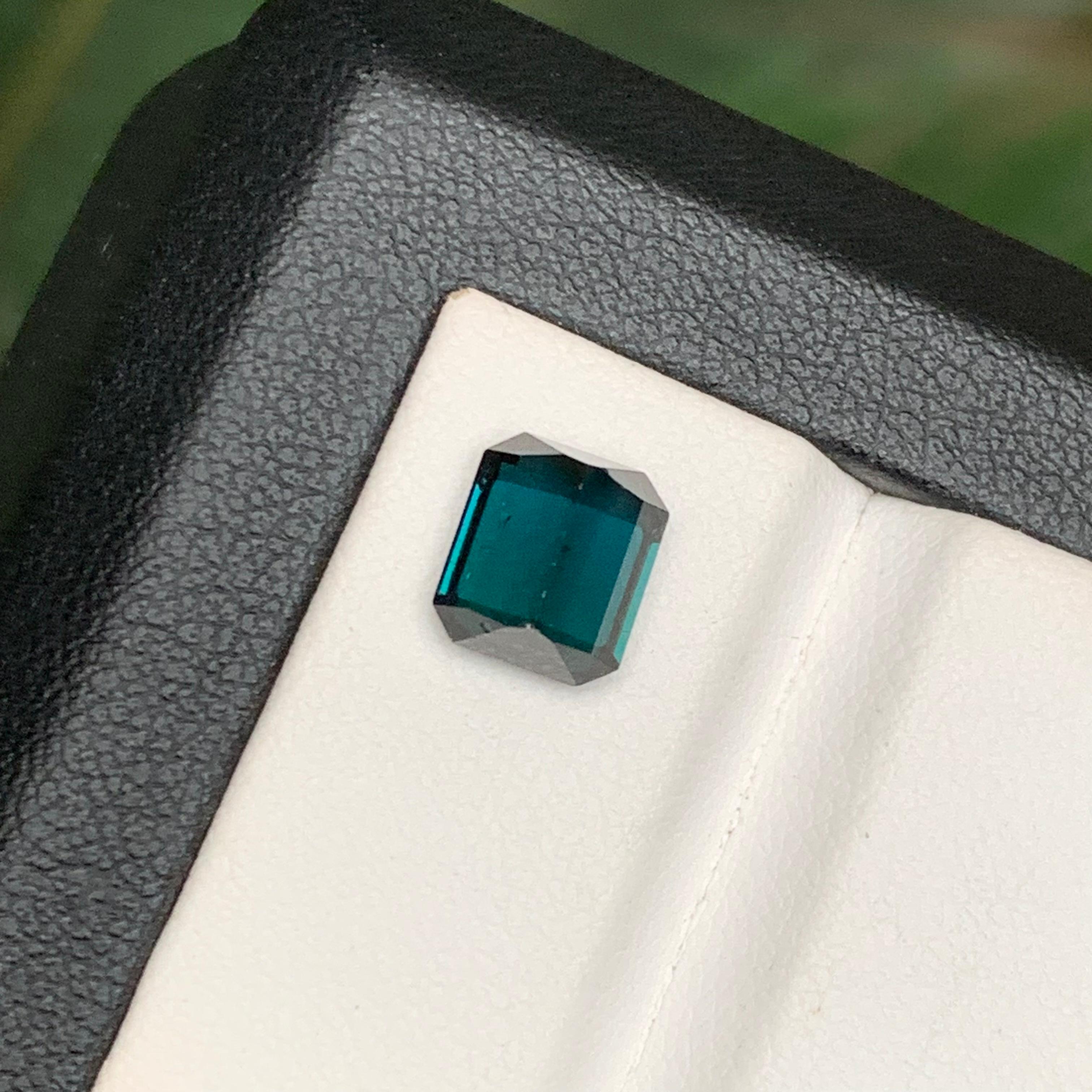 Darkish Indicolite Blue Natural Tourmaline Ring Loose Gemstone 2.65 Ct Jewelry In New Condition For Sale In Peshawar, PK