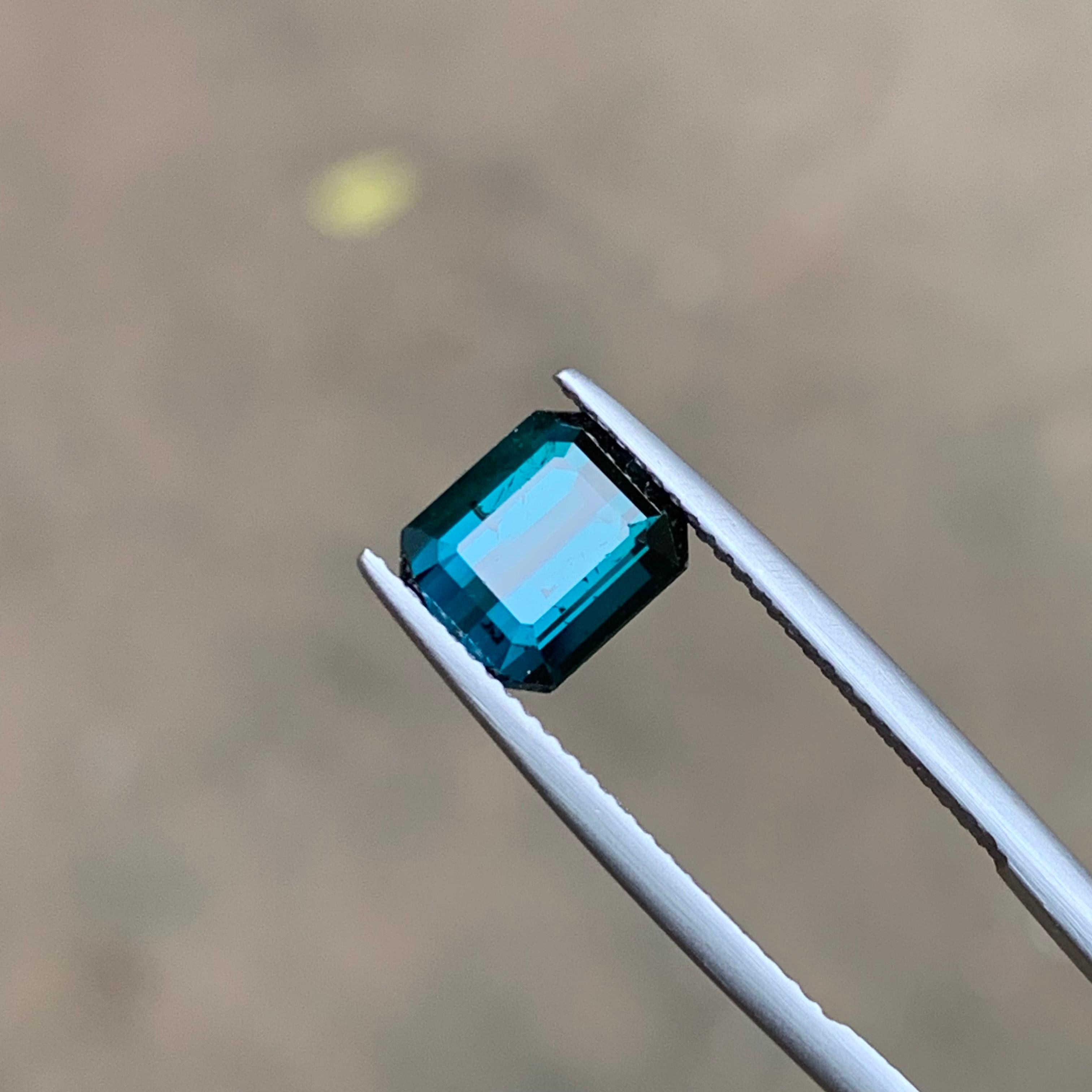 Women's or Men's Darkish Indicolite Blue Natural Tourmaline Ring Loose Gemstone 2.65 Ct Jewelry For Sale