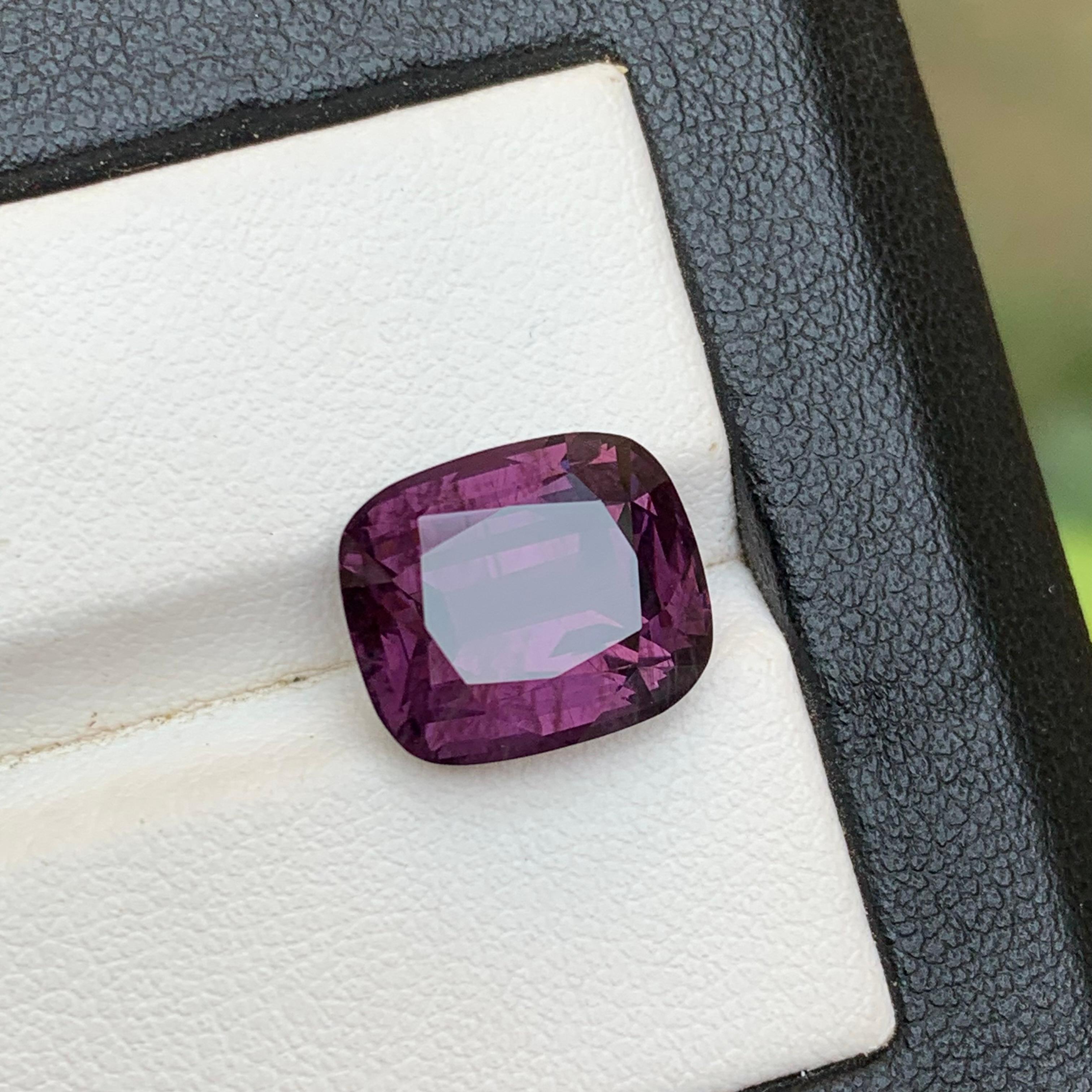 Spinello viola scuro da 8,20 carati, pietra naturale sfusa con taglio a cuscino dalla Birmania in vendita 7