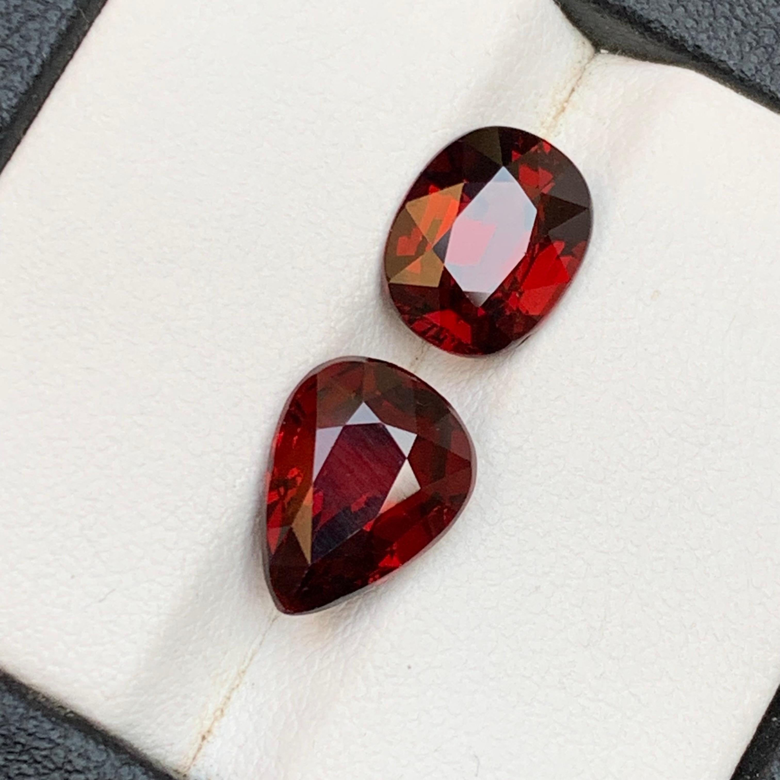 Darkish Red Natural Rhodolite Garnet Loose Gemstone for Ring, Necklace Pendant, Bracelet or any other Jewelry Setting-Oval and Pear Cut!!

💎 GEMSTONE TYPE: Rhodolite Garnet
⚖️ WEIGHT: 7.13 Carats
🪚 SHAPE & CUT: Oval & Pear Cut
📏 SIZE (MM): 
3.13