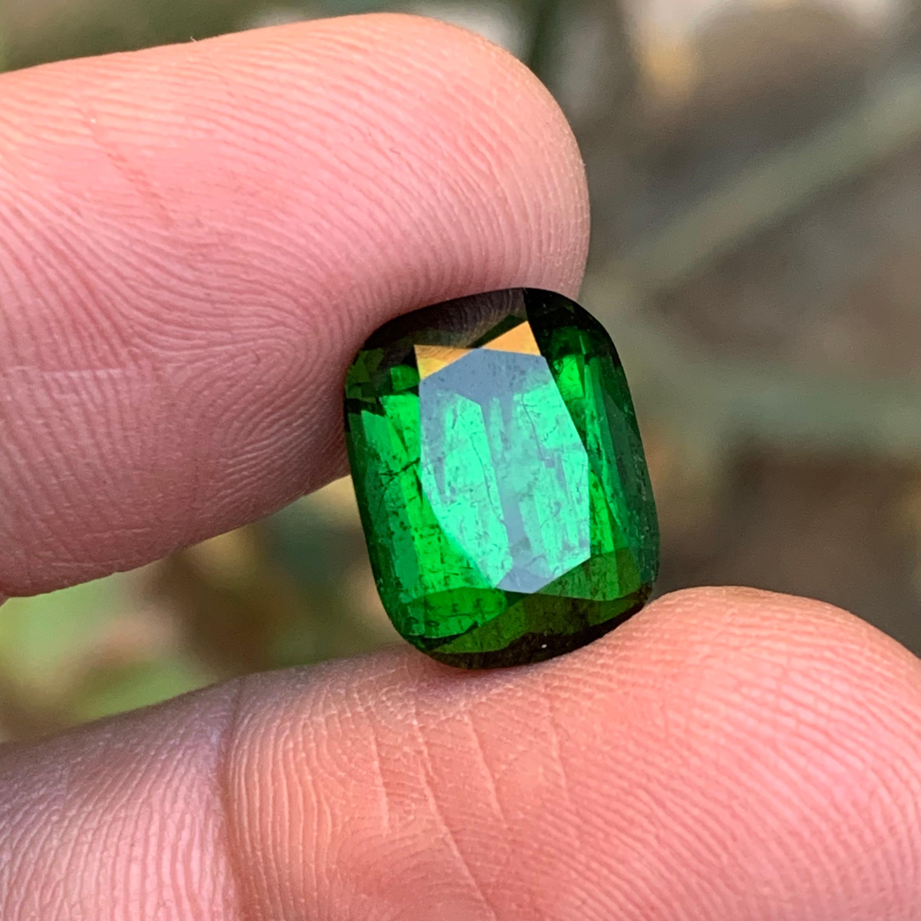 Darkish Rich Green Natürlicher Turmalin Ring, Anhänger Loser Edelstein 9,25 Ct-Jewel im Angebot 2