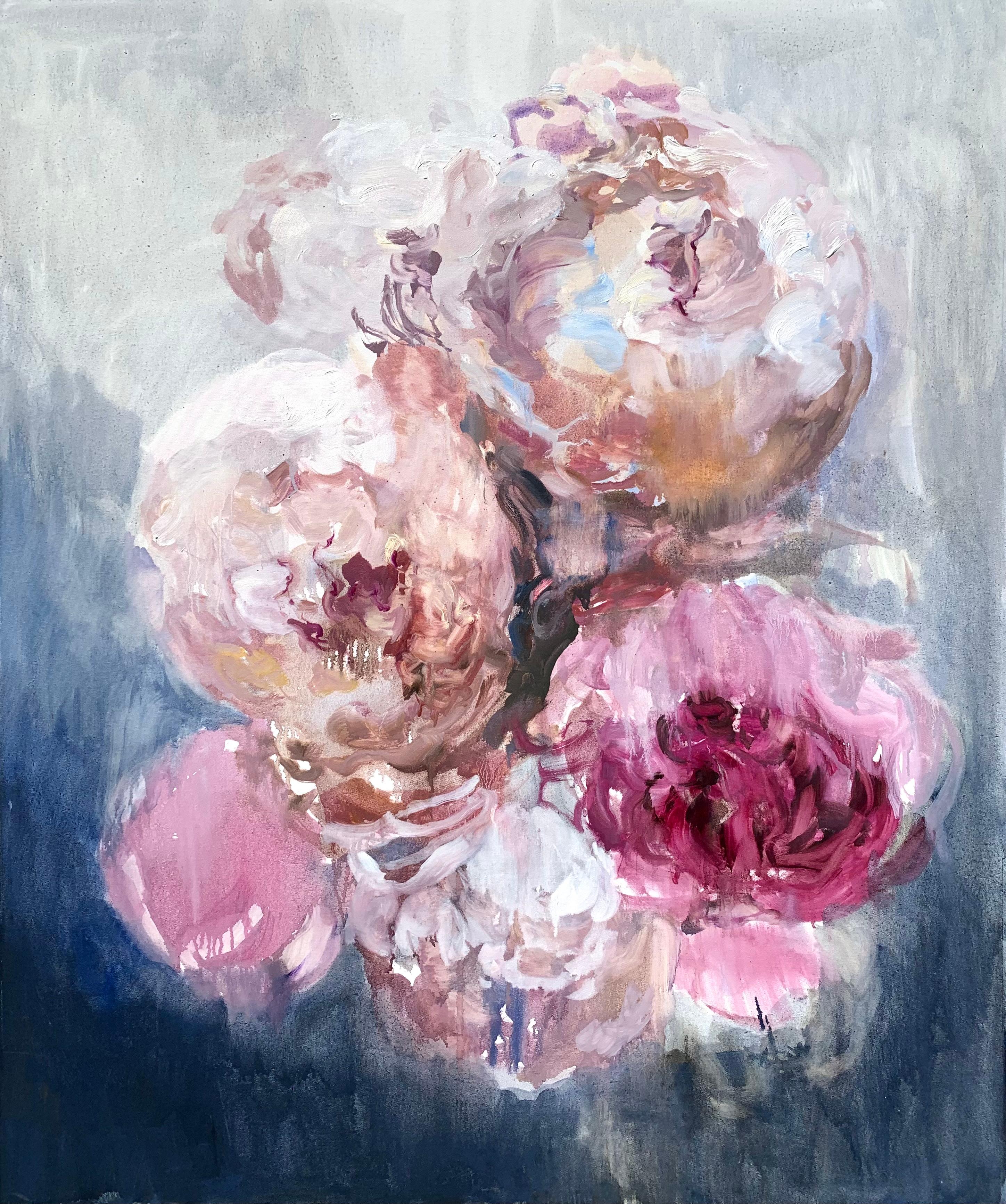 Abstract Painting di Darlene Cole - Danza nella tempesta (Peony Reverie)